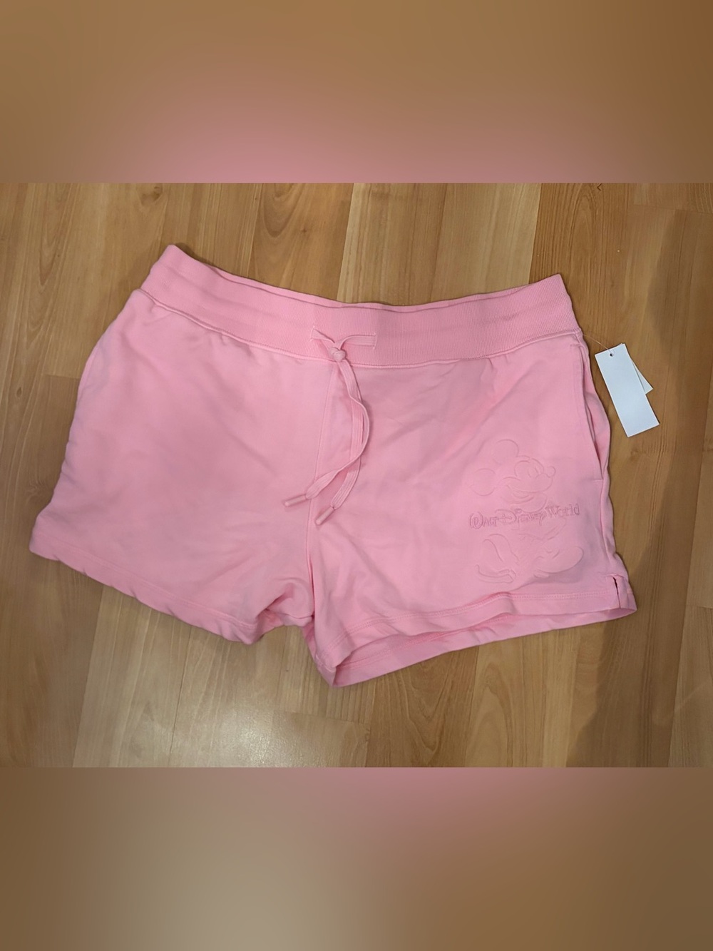 NWT Walt Disney World 2025 Pink Mickey Embossed Athletic Short Cotton Bld Size L - Picture 3 of 10